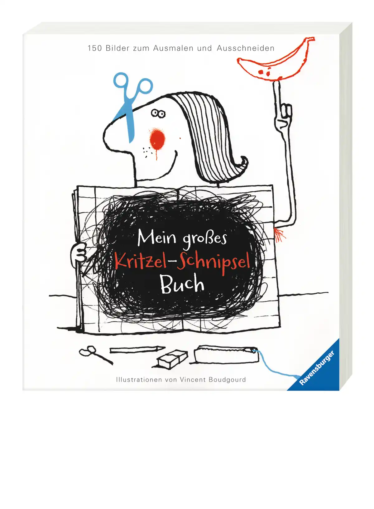 Mein großes Kritzel-Schnipsel-Buch: 150 Bilder zum Ausmalen und Ausschneiden