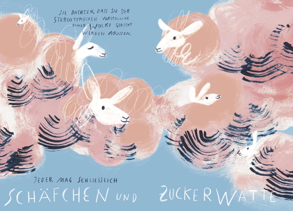 Wolkentiere und Quadrat von Gusella, Anna